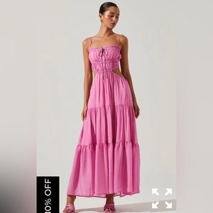 ASTR the label Odina smocked dress in pink. Wore once to a wedding.